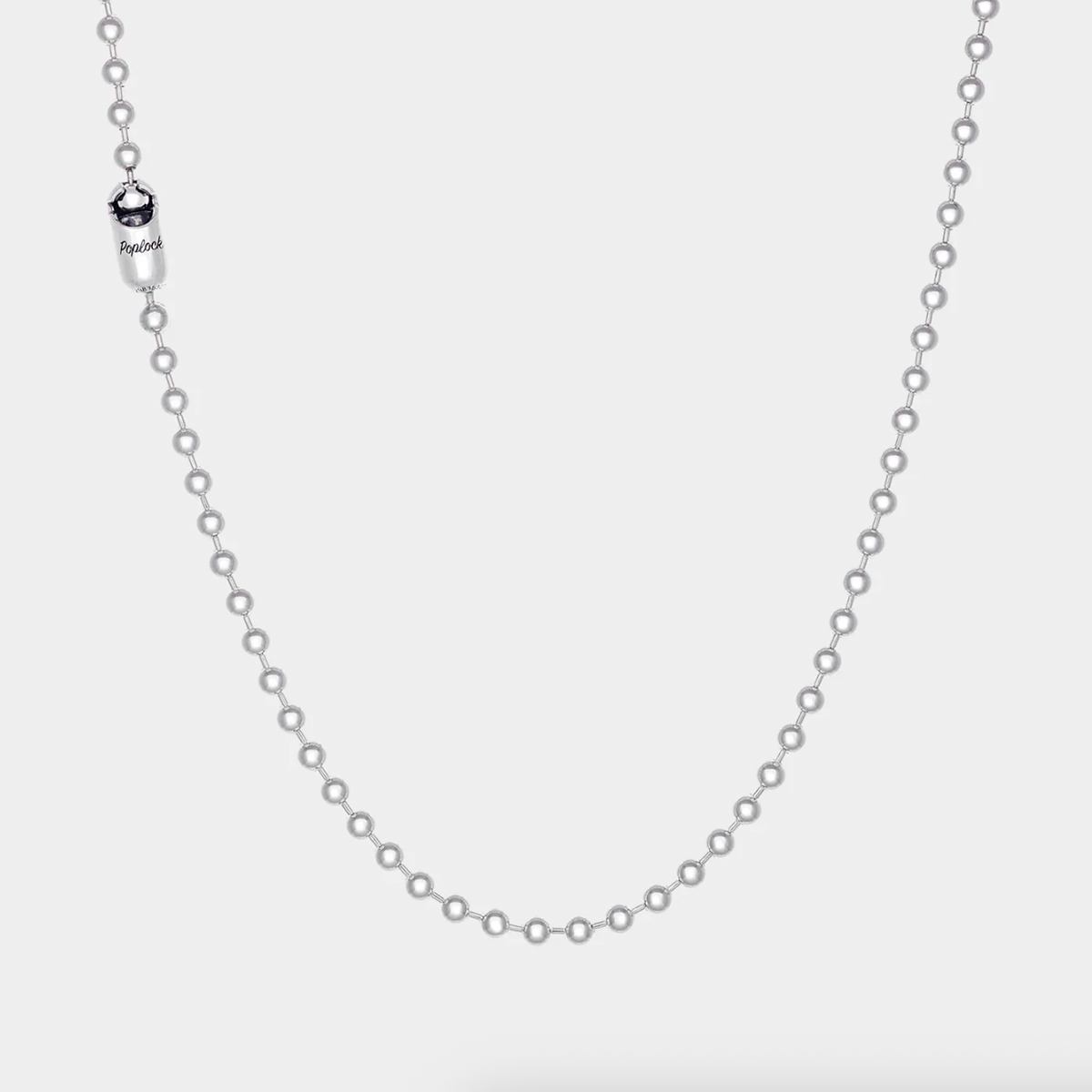 GA-POPLOCK-NECKLACE-A24-LO - GOOD ART HLYWD Poplock Necklace Good Art Logo/ A24' - Sterling Silver