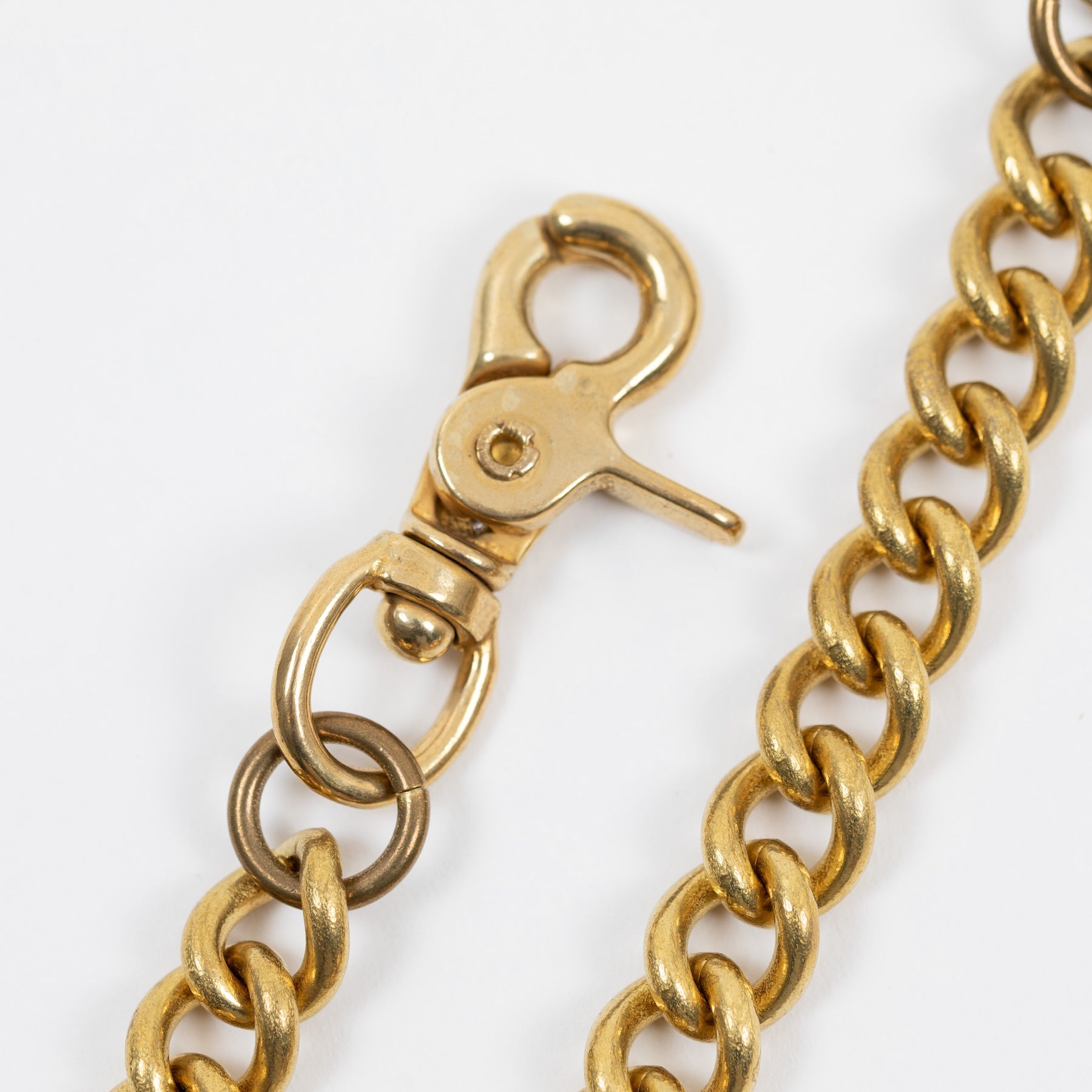 Brass-W6 - Wallet Chain with Hook and Rings Brass