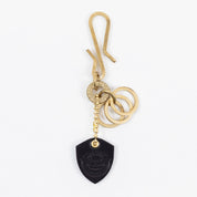 BRASS-W10 - Key Hook with Rings - Brass
