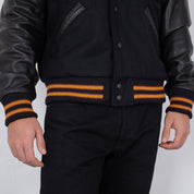 DE-JA002-BLK - Dehen 1920 x IH Germany Custom Varsity Jacket  - Black