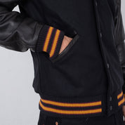 DE-JA002-BLK - Dehen 1920 x IH Germany Custom Varsity Jacket  - Black