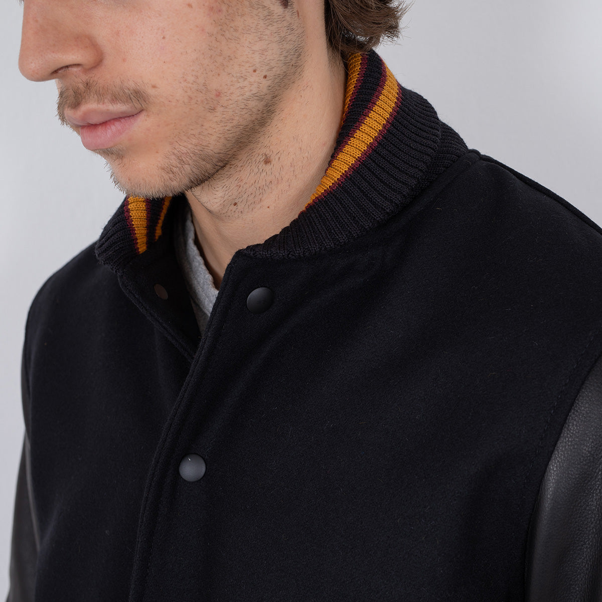 DE-JA002-BLK - Dehen 1920 x IH Germany Custom Varsity Jacket