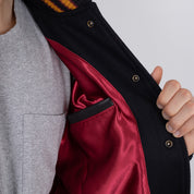 DE-JA002-BLK - Dehen 1920 x IH Germany Custom Varsity Jacket  - Black