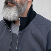 DE-JJA084WC-SLA - DEHEN 1920 Pilot Jacket Dry Wax Cotton - Slate