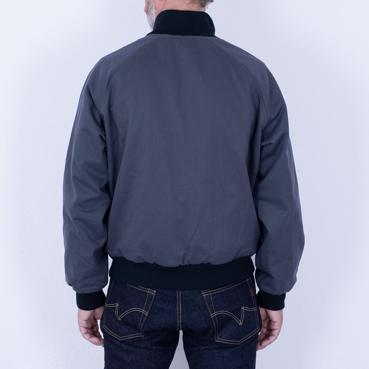 DE-JJA084WC-SLA - DEHEN 1920 Pilot Jacket Dry Wax Cotton - Slate