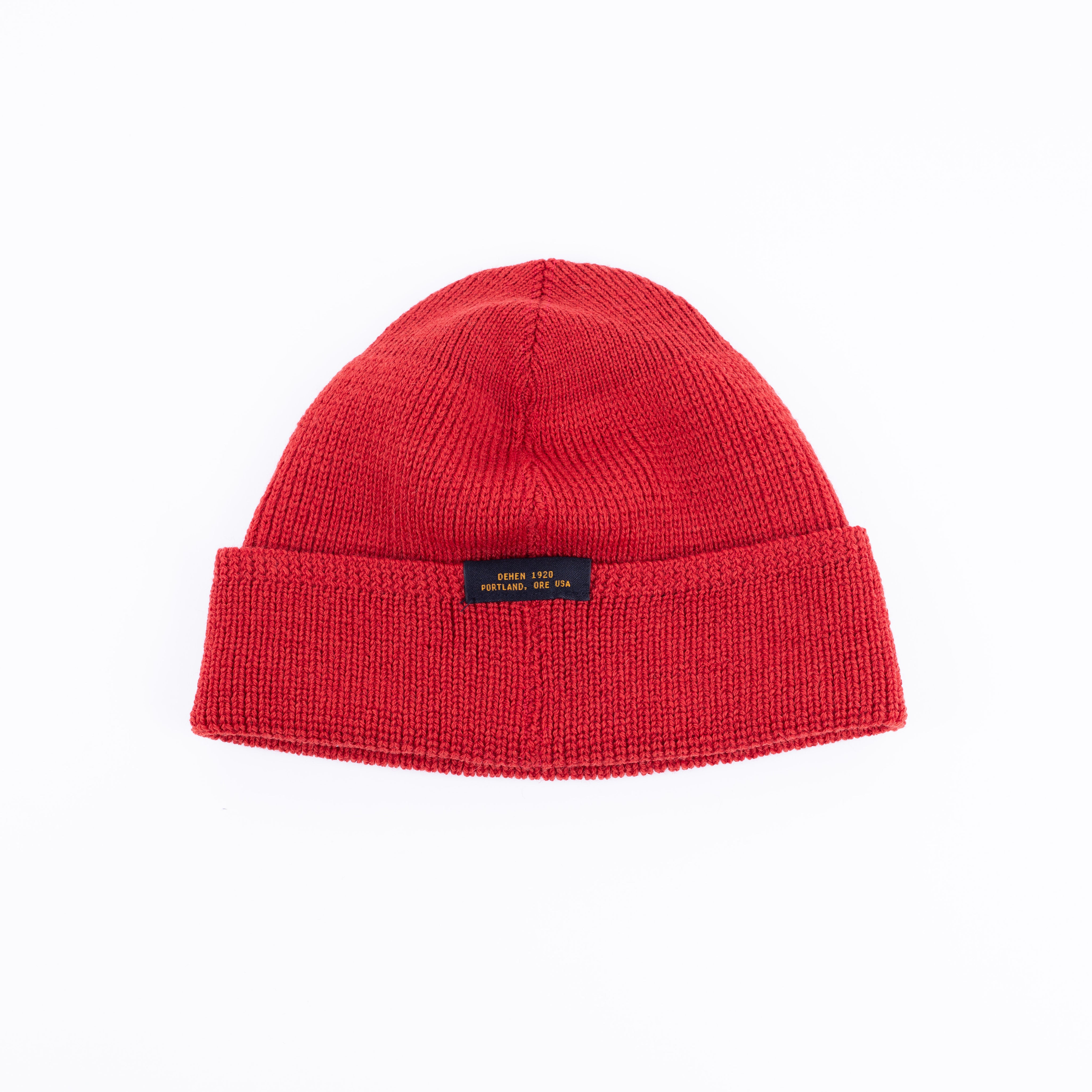 DE-WKC001-FRD - Dehen 1920 Wool Knit Watch Cap - Forster Red
