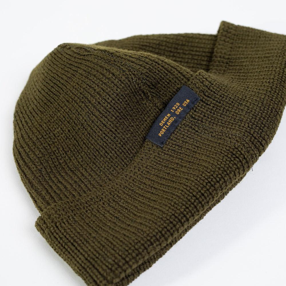 DE-WKC001-OLV - Dehen 1920 Wool Knit Watch Cap - Olive