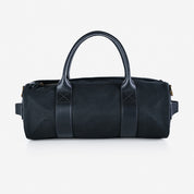 IHE-24-BLK - 21oz Denim and Buttero Leather Holdall - Superblack