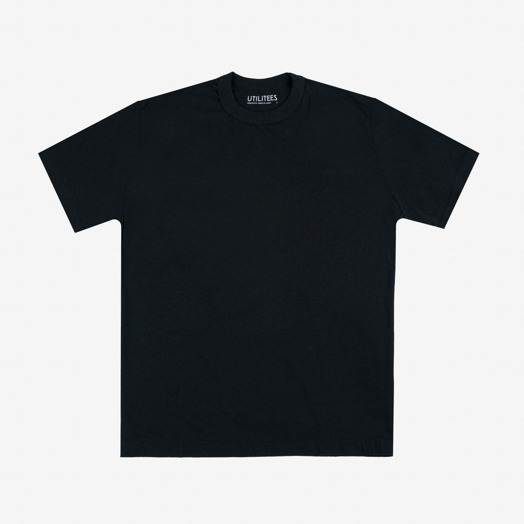Image showing the UTIL-BLK - UTILITEES - 5.5oz Loopwheel Crew Neck T-Shirt - Black which is a T-Shirts described by the following info Released, T-Shirts, Tops, Utilitees and sold on the IRON HEART GERMANY online store