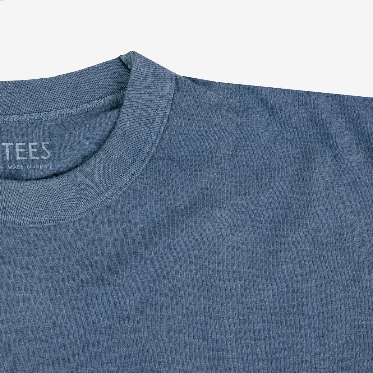 UTILITEES 5.5oz Loopwheel Crew Neck T-Shirt - Natural Indigo