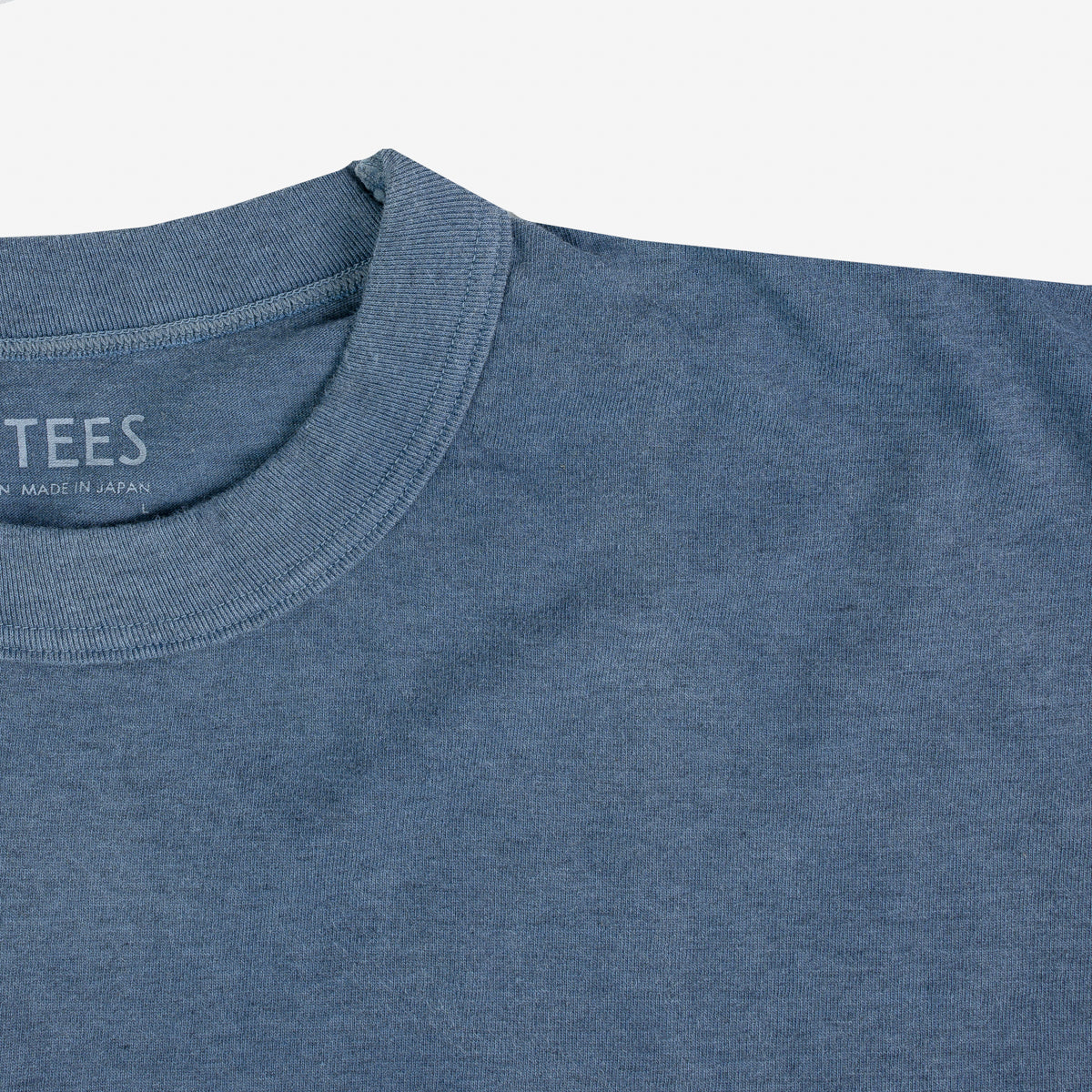 UTIL-NIN - UTILITEES - 5.5oz Loopwheel Crew Neck T-Shirt - Natural Indigo / White Body