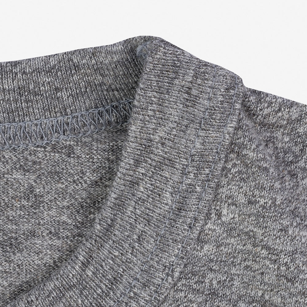 IHT-1610L-LGR - 6.5oz Loopwheel Crew Neck T-Shirt (Long) - Light Grey