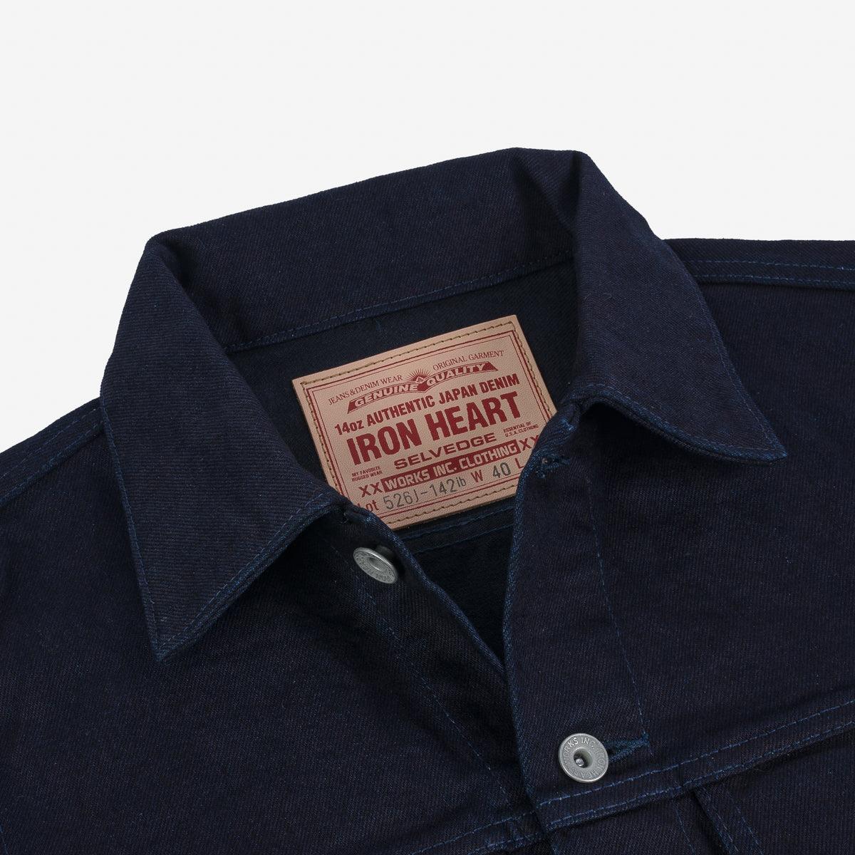 ´14oz Selvedge Denim Modified Type III Jacket - Indigo/Black