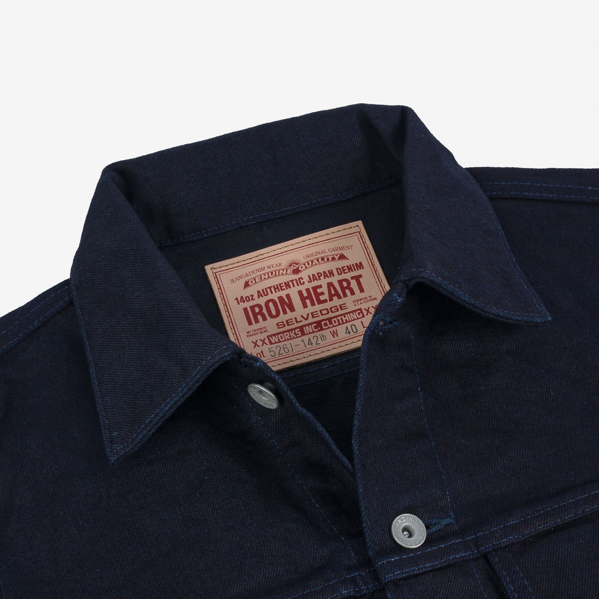 IH-526J-142ib - 14oz Selvedge Denim Modified Type III Jacket - Indigo/Black