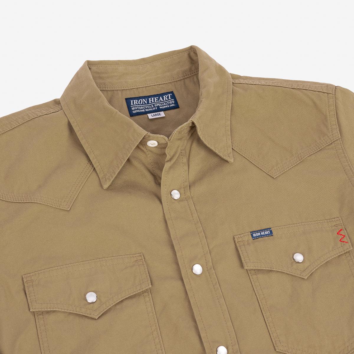 7oz Fatigue Cloth Western Shirt - Khaki