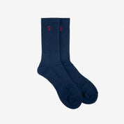 Image showing the IHG-030-NAV - Iron Heart Boot Socks - Navy which is a Socks described by the following info Footwear, Iron Heart, Released, Socks and sold on the IRON HEART GERMANY online store