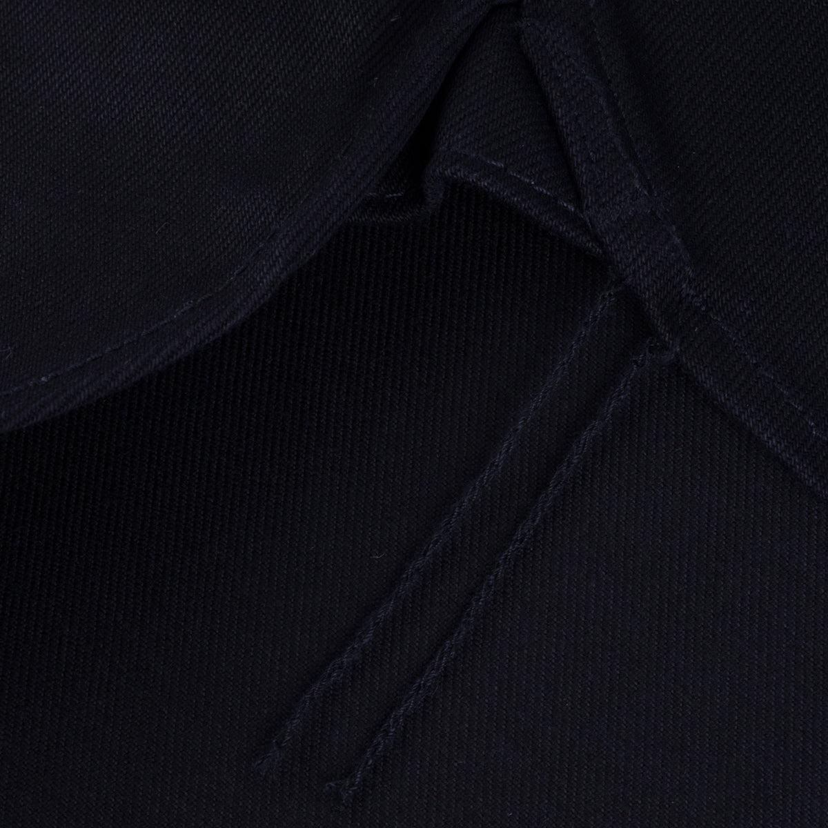 IHSH-362-SBG - 16oz Non-Selvedge Denim CPO Shirt - Superblack (Fades to Grey)