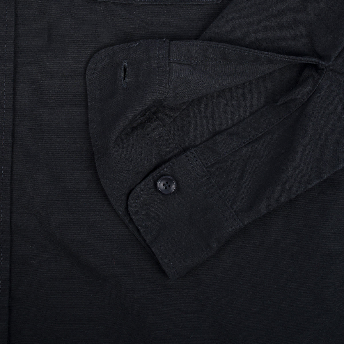 IHSH-395-BLK - 7oz Fatigue Cloth Work Shirt - Black
