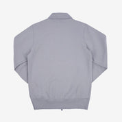 14oz Ultra Heavyweight Loopwheel Cotton Zip Up Sweater - Grey