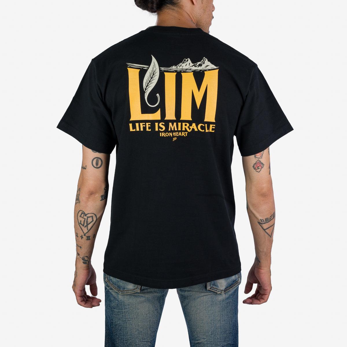 IHPT-2306-BLK - 7.5oz Printed Loopwheel Crew Neck T-Shirt - Black