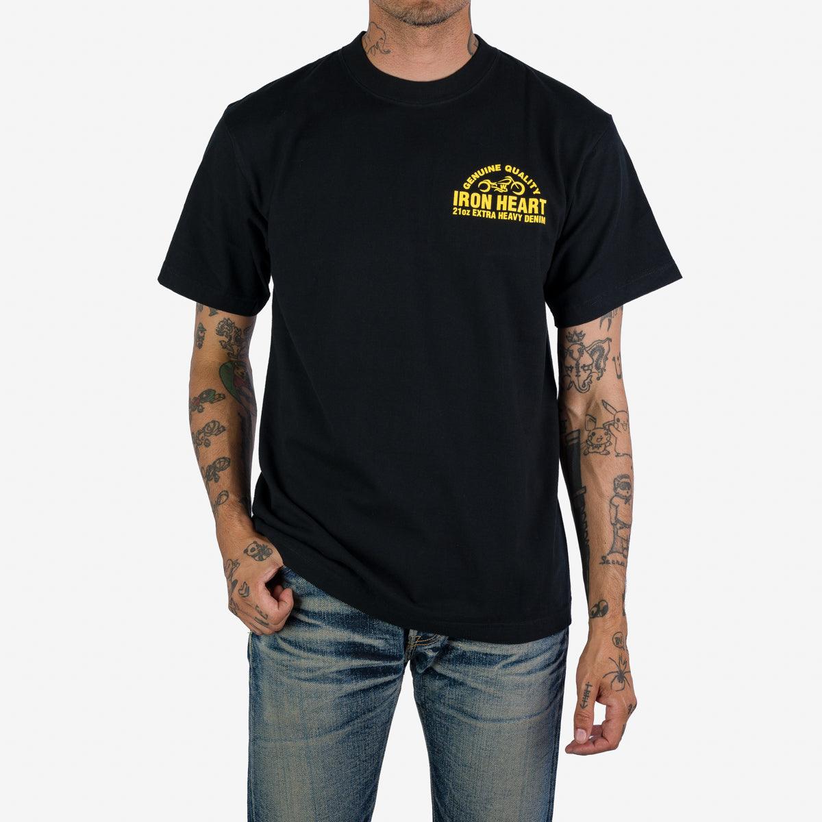 IHPT-2304-BLK - 7.5oz Printed Loopwheel Crew Neck T-Shirt - Black