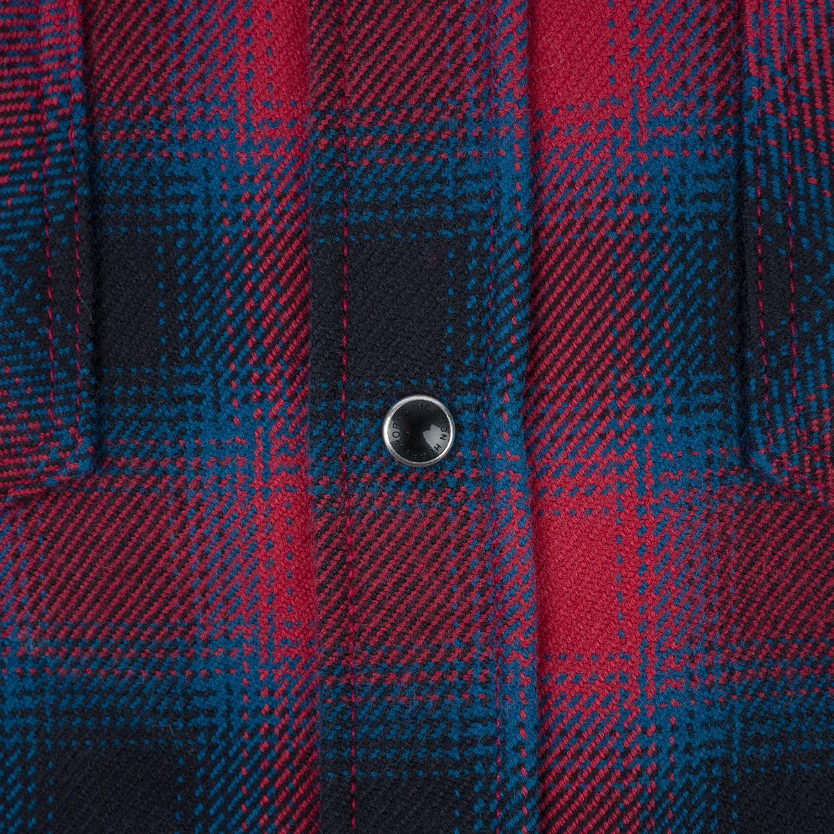IHSH-373-RED - Ultra Heavy Flannel Ombre Check Western Shirt - Red