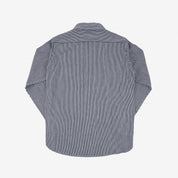 Image showing the IHSH-366-IND - 8oz Herringbone Hickory Stripe Work Shirt - Indigo which is a Shirts described by the following info Iron Heart, Released, Shirts, Tops and sold on the IRON HEART GERMANY online store