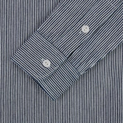 Image showing the IHSH-366-IND - 8oz Herringbone Hickory Stripe Work Shirt - Indigo which is a Shirts described by the following info Iron Heart, Released, Shirts, Tops and sold on the IRON HEART GERMANY online store