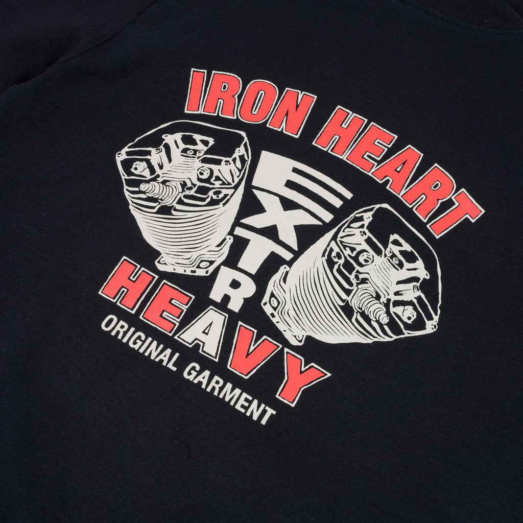 Image showing the IHSW-72-BLK - 14oz Ultra Heavyweight Loopwheel Zippered Hoodie - Black which is a Sweatshirts described by the following info Iron Heart, Released, Sweatshirts, Tops and sold on the IRON HEART GERMANY online store