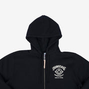 Image showing the IHSW-72-BLK - 14oz Ultra Heavyweight Loopwheel Zippered Hoodie - Black which is a Sweatshirts described by the following info Iron Heart, Released, Sweatshirts, Tops and sold on the IRON HEART GERMANY online store