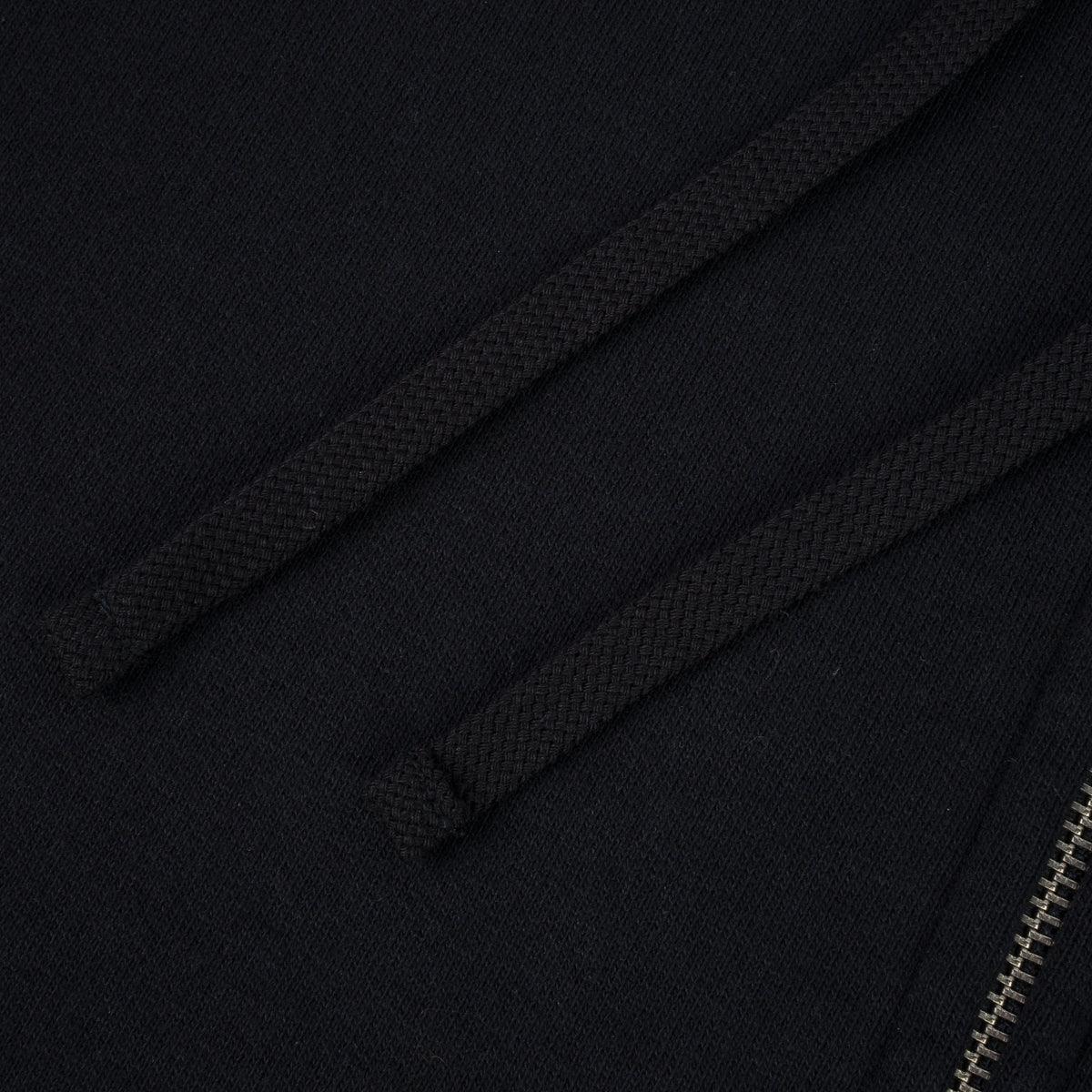 Image showing the IHSW-72-BLK - 14oz Ultra Heavyweight Loopwheel Zippered Hoodie - Black which is a Sweatshirts described by the following info Iron Heart, Released, Sweatshirts, Tops and sold on the IRON HEART GERMANY online store