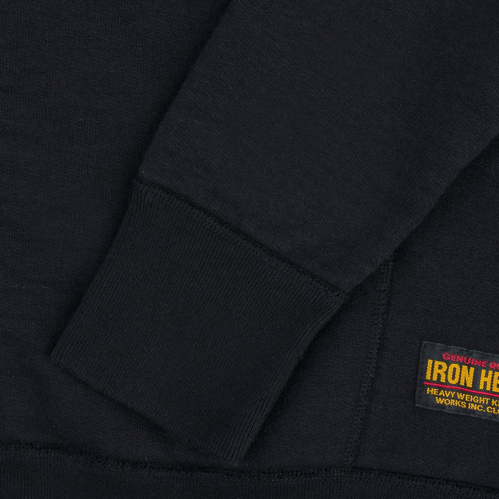 Image showing the IHSW-74-BLK - 14oz Ultra Heavyweight Loopwheel Sweater Jacket - Black which is a Sweatshirts described by the following info Iron Heart, Released, Sweatshirts, Tops and sold on the IRON HEART GERMANY online store