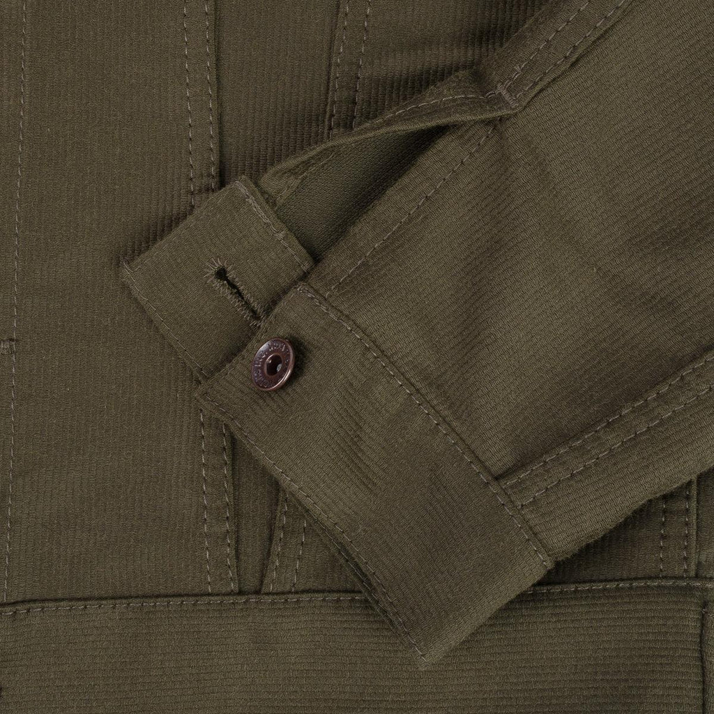 Image showing the IHJ-126-ODG - 12oz Whipcord Type III Jacket - Olive Drab Green which is a Jackets described by the following info Iron Heart, Jackets, Released, Tops and sold on the IRON HEART GERMANY online store