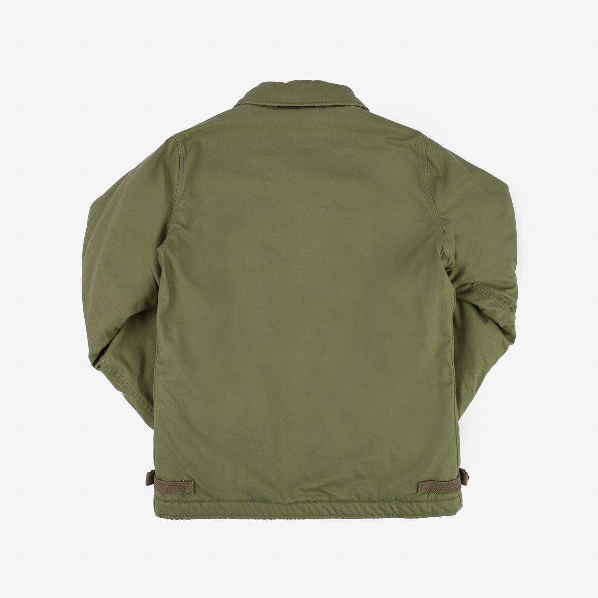 Image showing the IHM-39-OLV - Military Serge A2 Deck Jacket - Olive which is a Jackets described by the following info Iron Heart, Jackets, Released, Tops and sold on the IRON HEART GERMANY online store