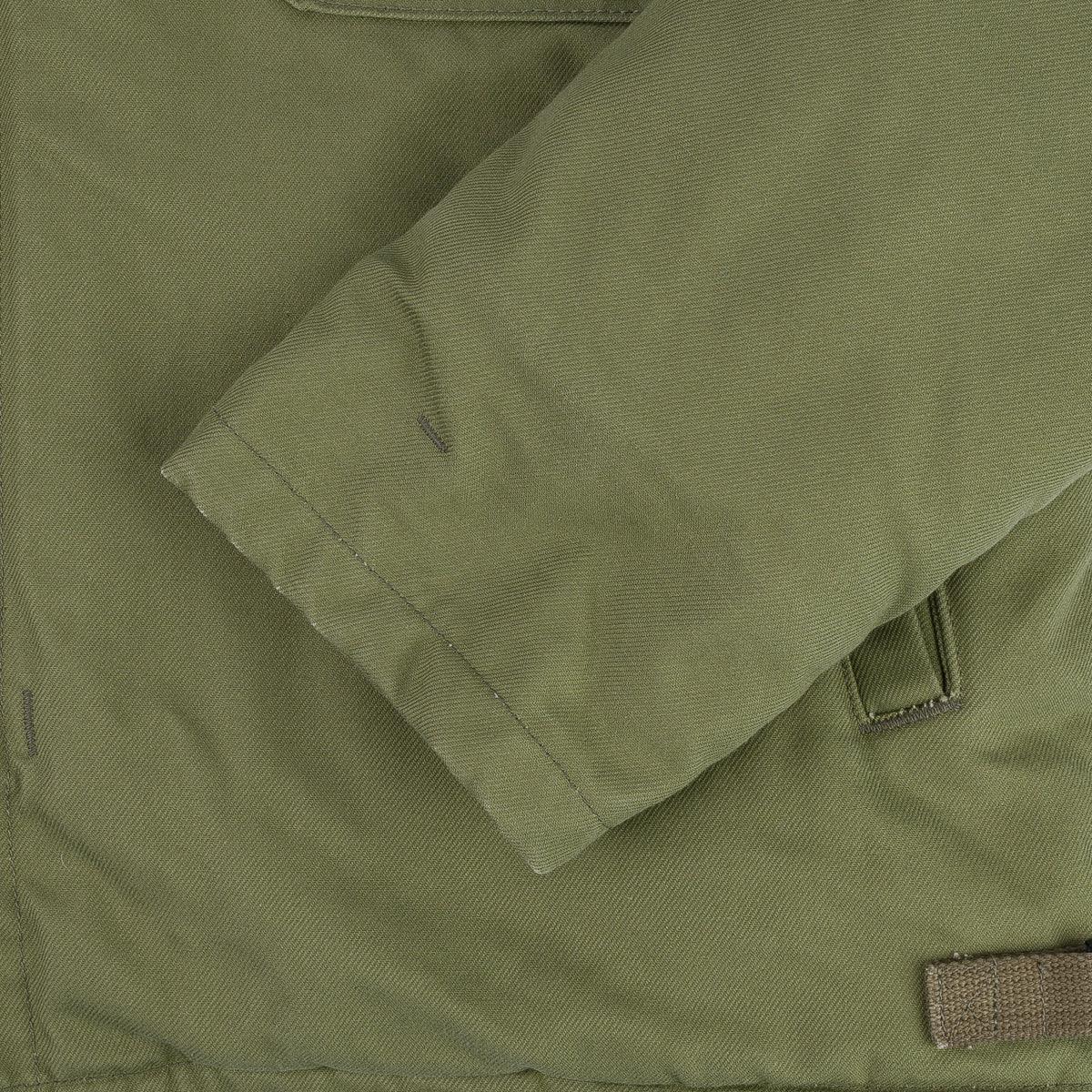 Image showing the IHM-39-OLV - Military Serge A2 Deck Jacket - Olive which is a Jackets described by the following info Iron Heart, Jackets, Released, Tops and sold on the IRON HEART GERMANY online store