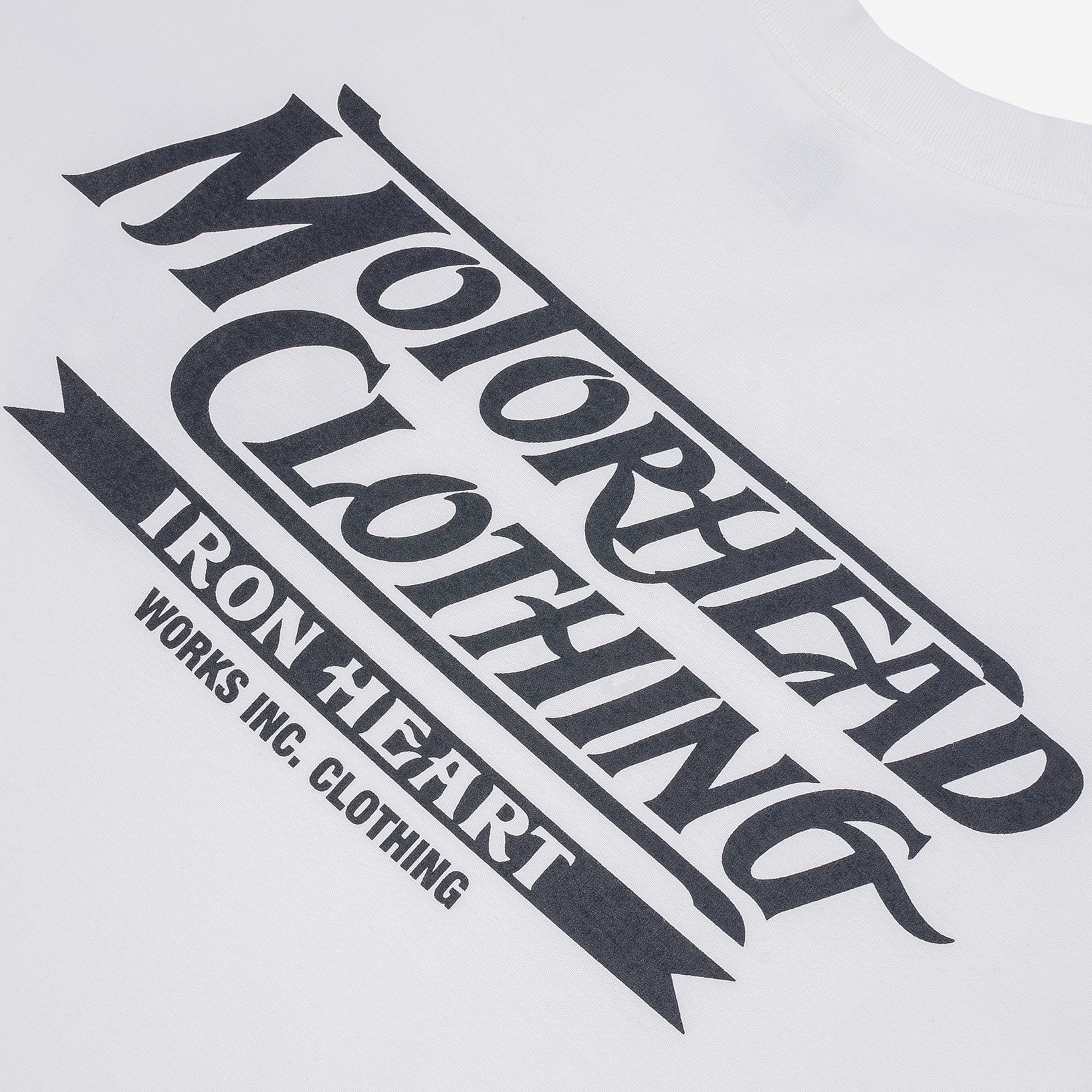 IHT-2402-WHT - 7.5oz Printed Loopwheel Crew Neck T-Shirt - White