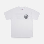 IHT-2402-WHT - 7.5oz Printed Loopwheel Crew Neck T-Shirt - White