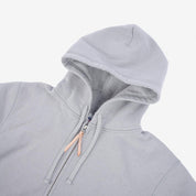 14oz Ultra Heavyweight Loopwheel Cotton Zip Up Hoodie - Grey