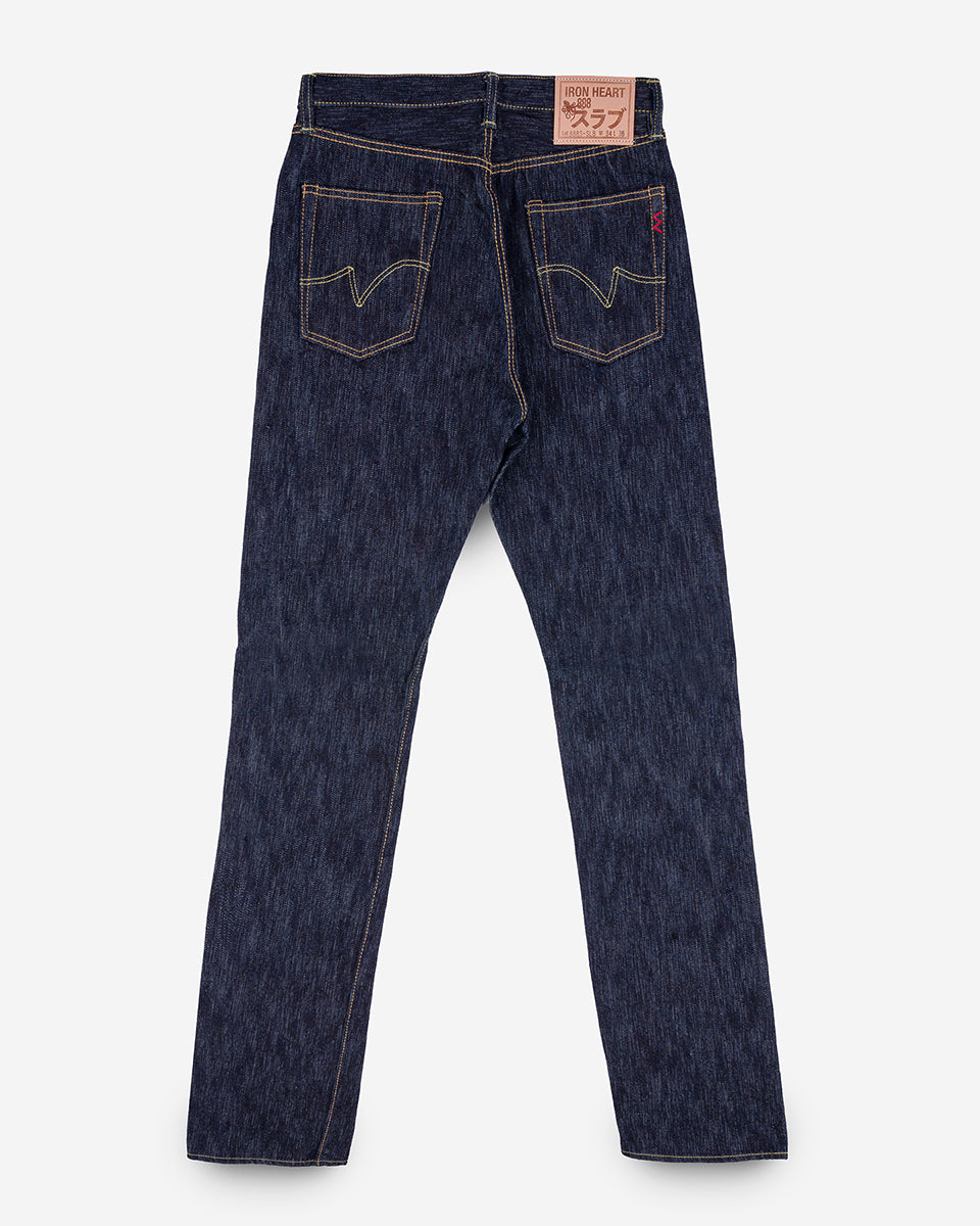 IH-888S-SLB - 16oz Slubby Selvedge Denim Relaxed Tapered Cut Jeans - Indigo