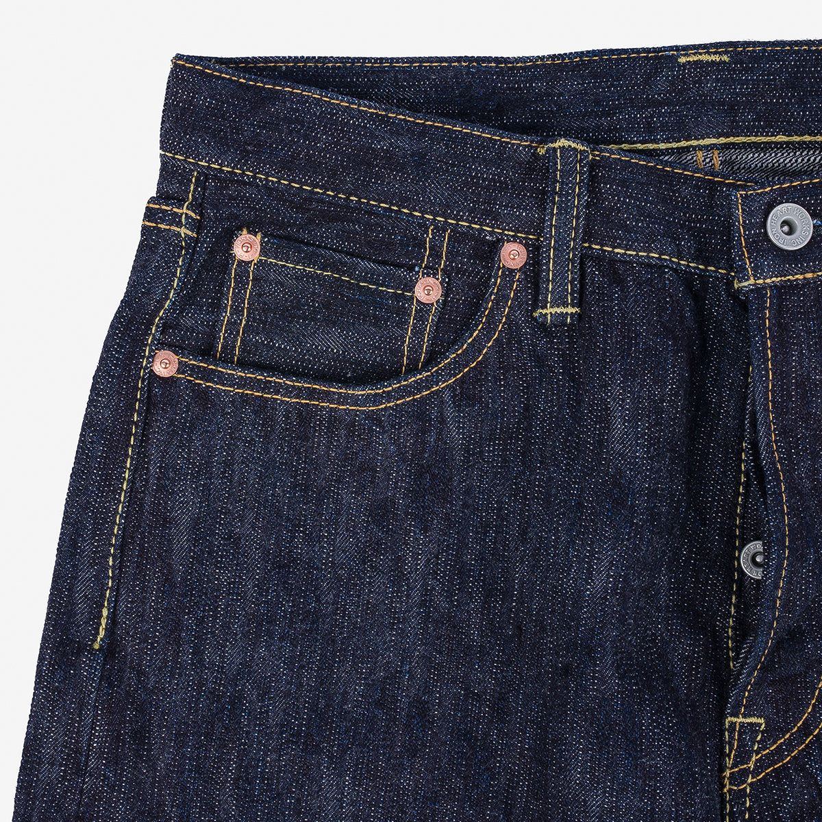 IH-888S-SLB - 16oz Slubby Selvedge Denim Relaxed Tapered Cut Jeans - Indigo