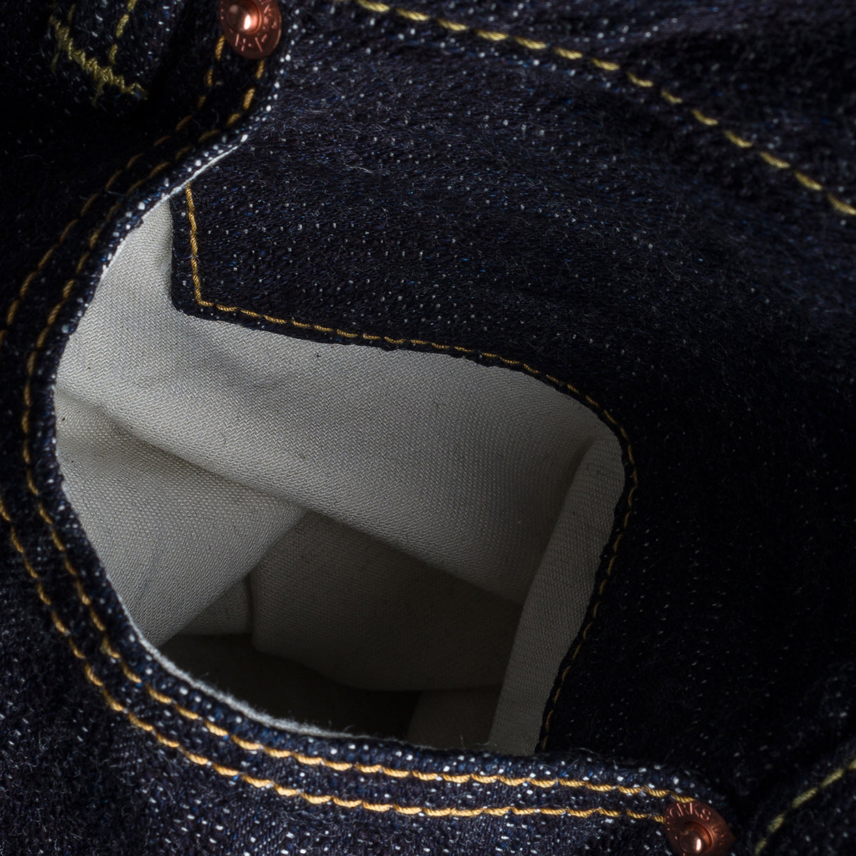 IH-888S-SLB - 16oz Slubby Selvedge Denim Relaxed Tapered Cut Jeans - Indigo