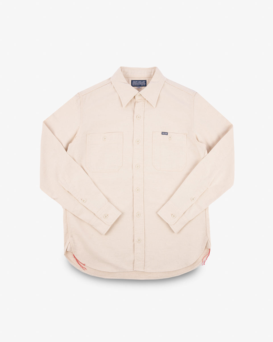 SS25 - 9oz Cotton Linen Work Shirt - Off White