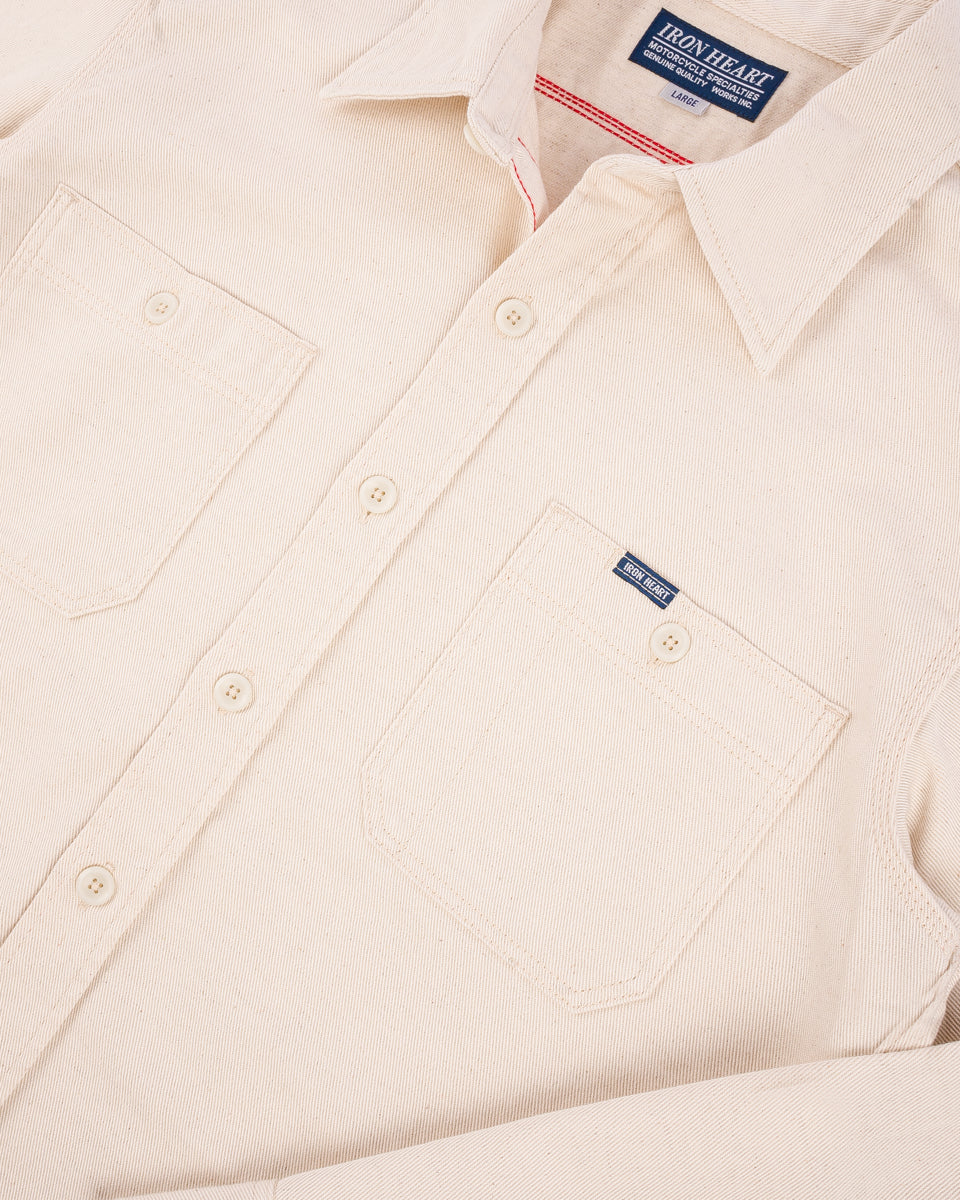 SS25 - 9oz Cotton Linen Work Shirt - Off White