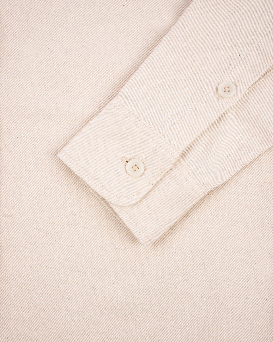 SS25 - 9oz Cotton Linen Work Shirt - Off White