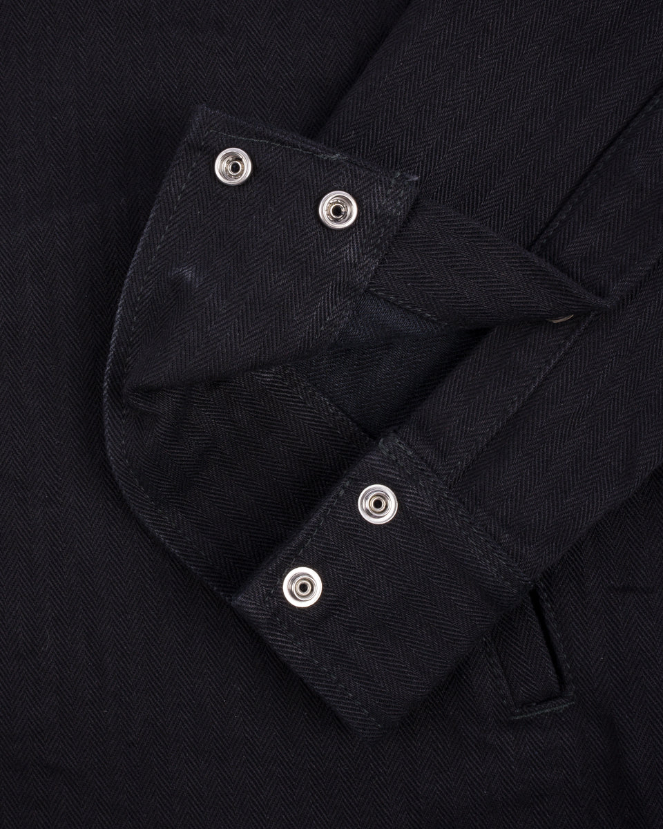 SS25 - 14oz Herringbone CPO Western Shirt - Black