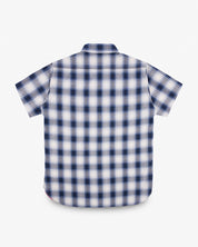 SS25 - 5oz Selvedge Short Sleeved Madras Check Western Shirt - Blue