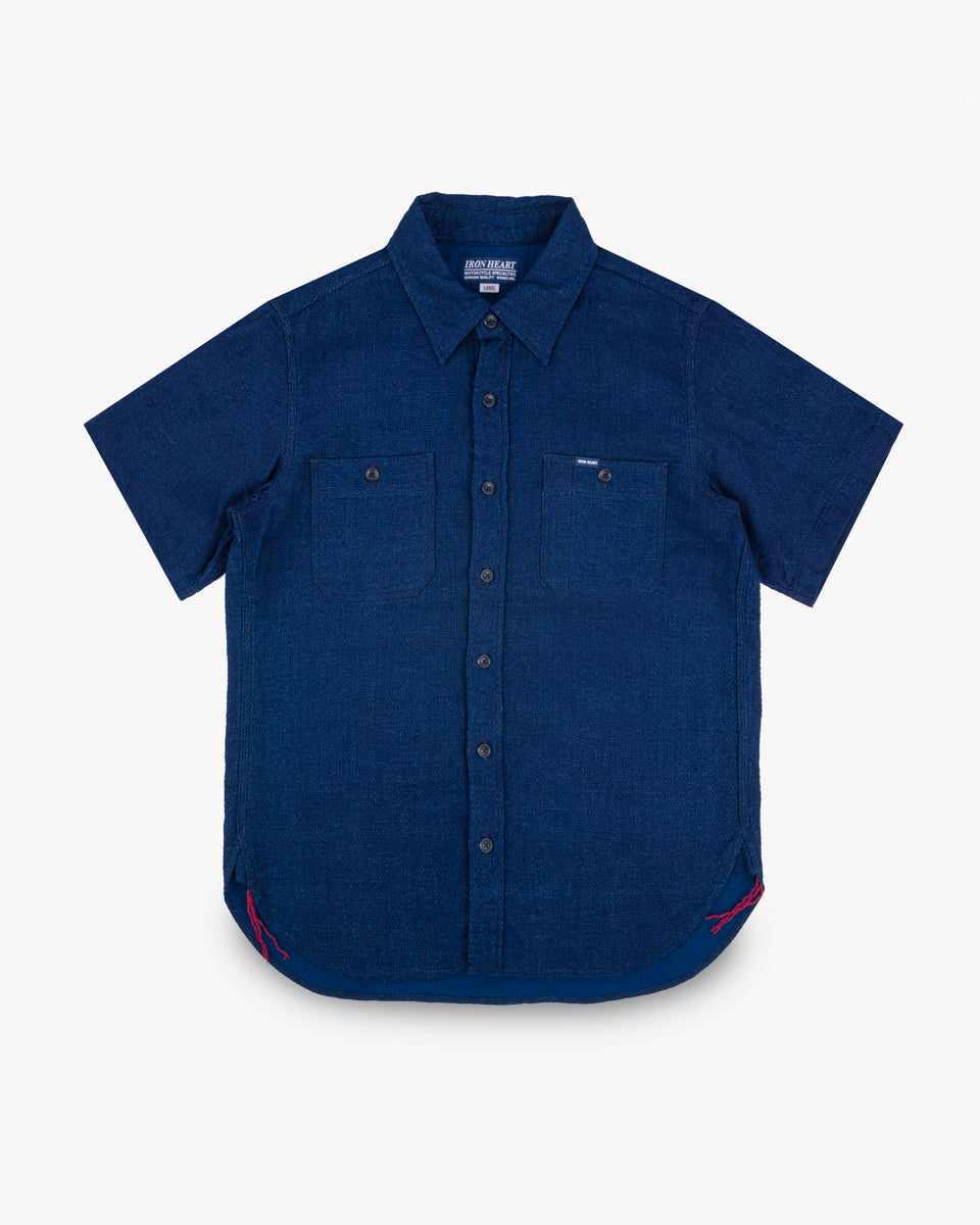 SS25 - 5oz Double Gauze Short Sleeved Work Shirt - Indigo