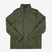 Image showing the IHM-27-OLV - Sateen M65 Field Jacket - Olive which is a Jackets described by the following info Iron Heart, Jackets, Released, Tops and sold on the IRON HEART GERMANY online store