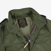 Image showing the IHM-27-OLV - Sateen M65 Field Jacket - Olive which is a Jackets described by the following info Iron Heart, Jackets, Released, Tops and sold on the IRON HEART GERMANY online store