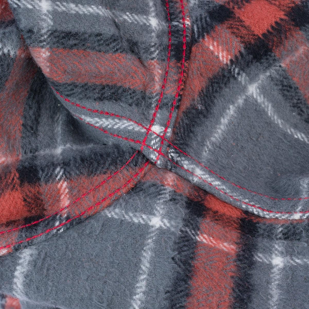 Image showing the IHSH-375-GRY - 12oz Slubby Heavy Flannel Herringbone Check Work Shirt - Grey which is a Shirts described by the following info Iron Heart, Released, Shirts, Tops and sold on the IRON HEART GERMANY online store